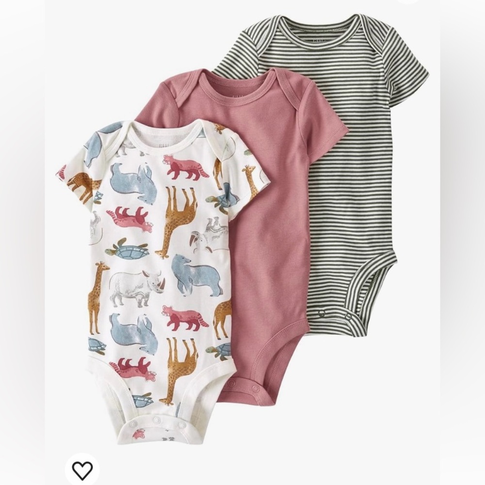 Lot of 3 Little Planet organic cotton bodysuits NWT